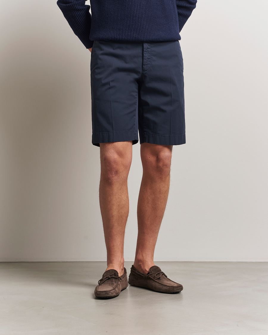 Herren | Shorts | Incotex | Cotton Comfort Shorts Navy
