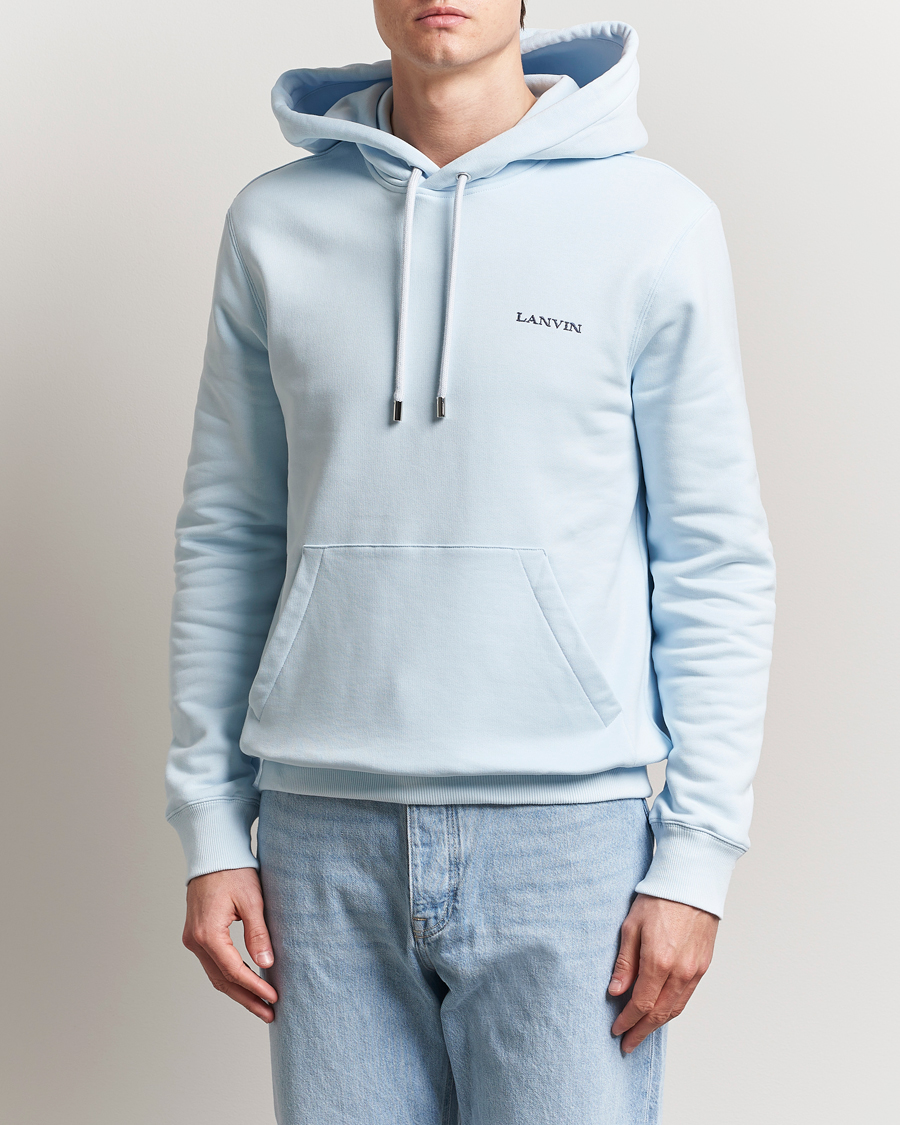 Herren | Pullover | Lanvin | Bouclette Logo Hoodie Chambray