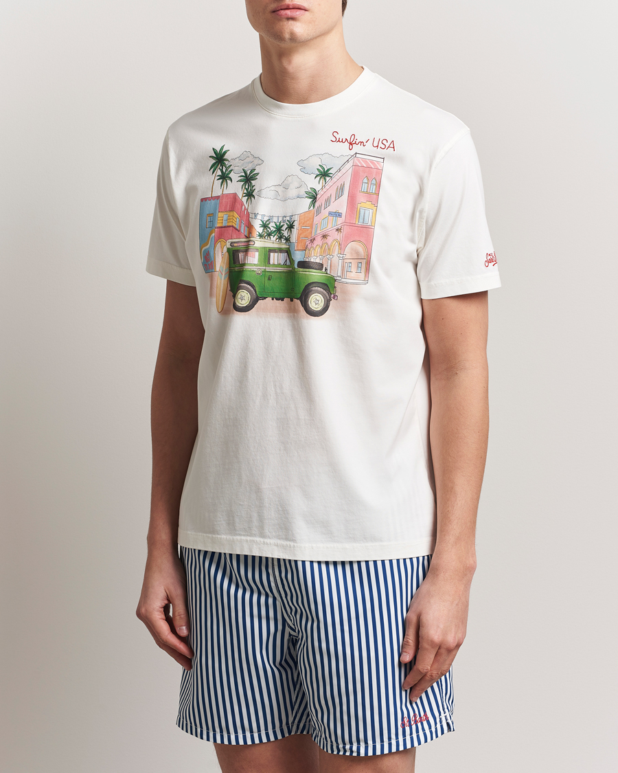 Herren | T-Shirts | MC2 Saint Barth | Printed Cotton T-Shirt Surfing USA