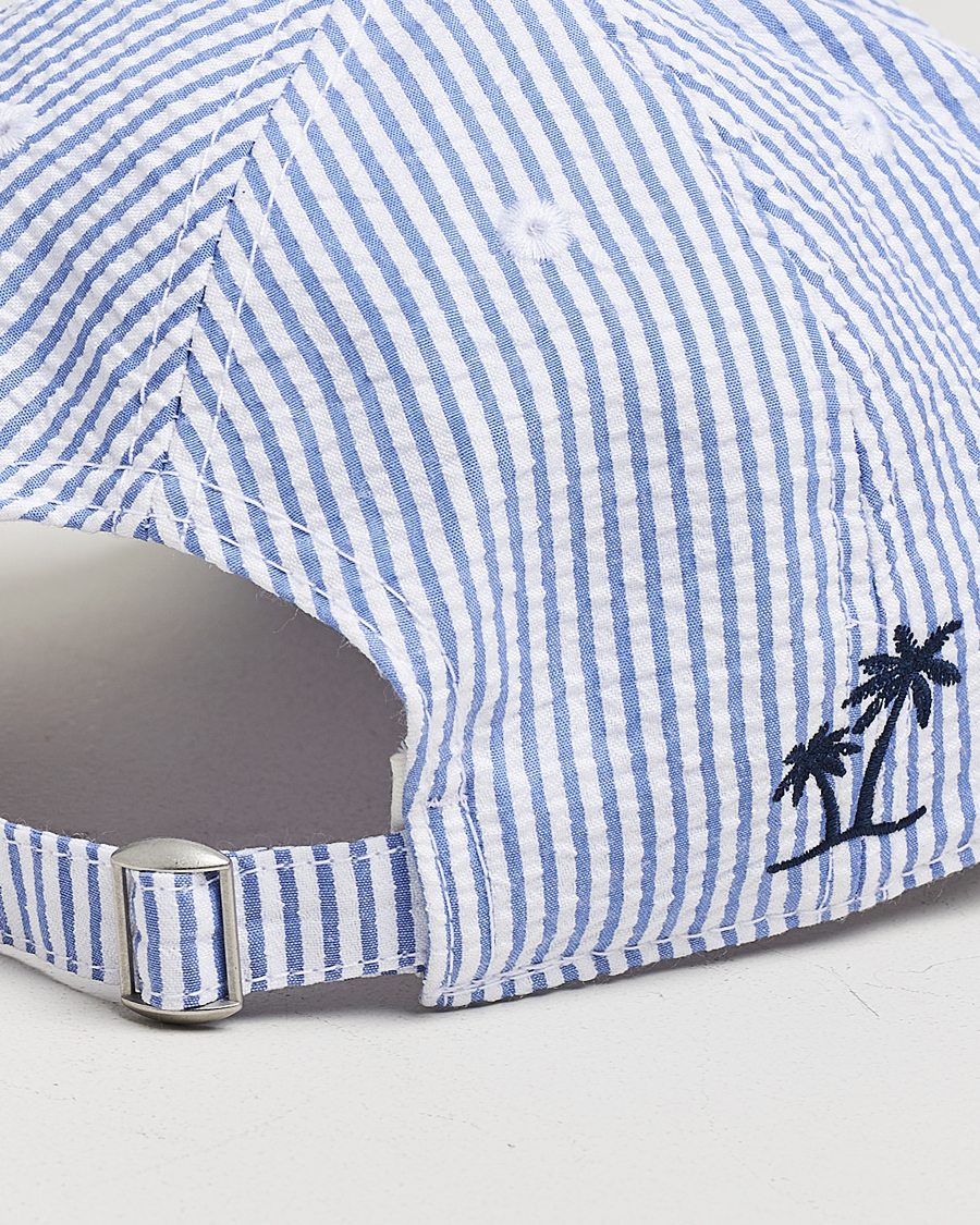 Herren | Hüte & Mützen | MC2 Saint Barth | Seersucker Baseball Cap Blue Stripes