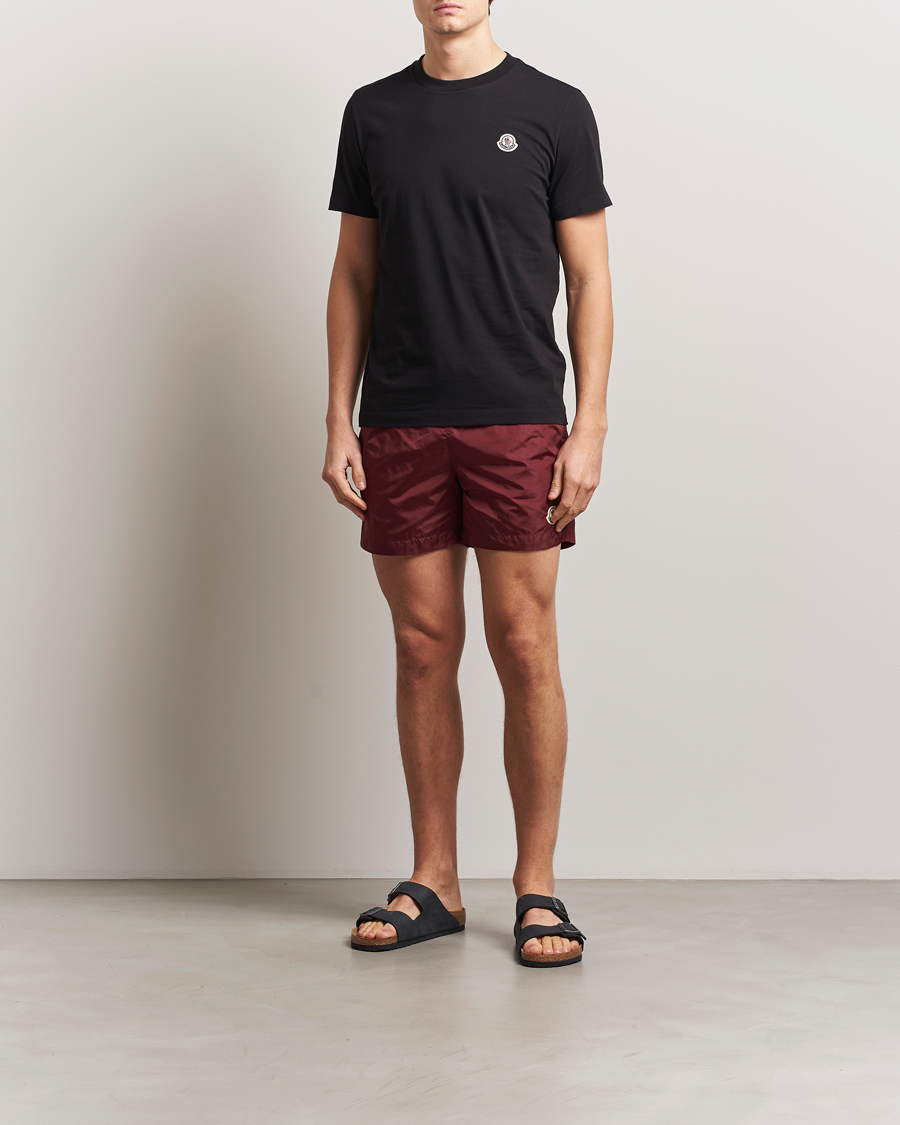Herren | Badehosen | Moncler | Nylon Swim Shorts Burgundy