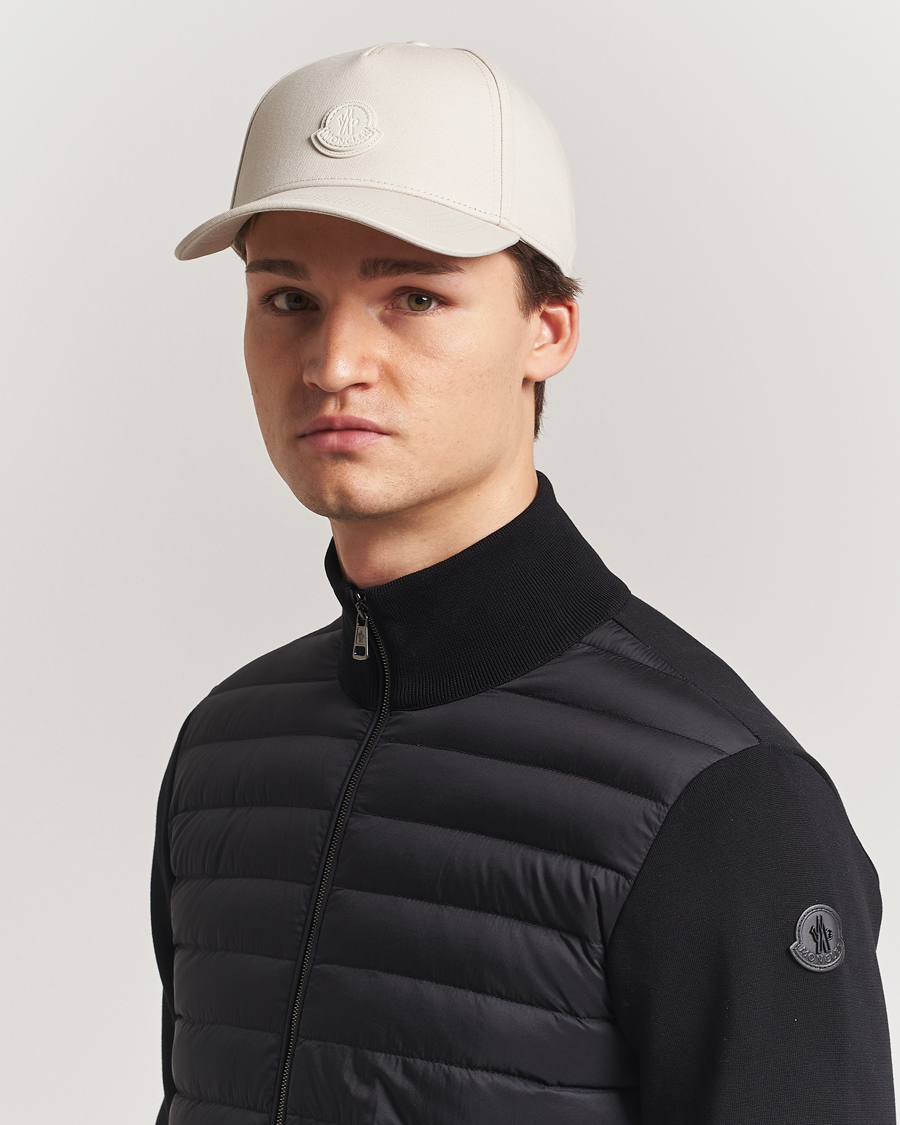 Herren | Moncler Tonal Logo Cap Beige | Moncler | Tonal Logo Cap Beige