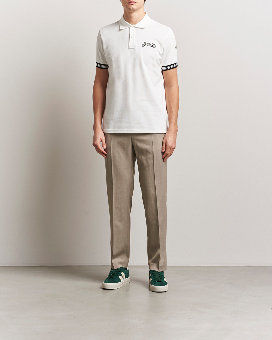 Herren | Poloshirts | Moncler | Letters Logo Polo White