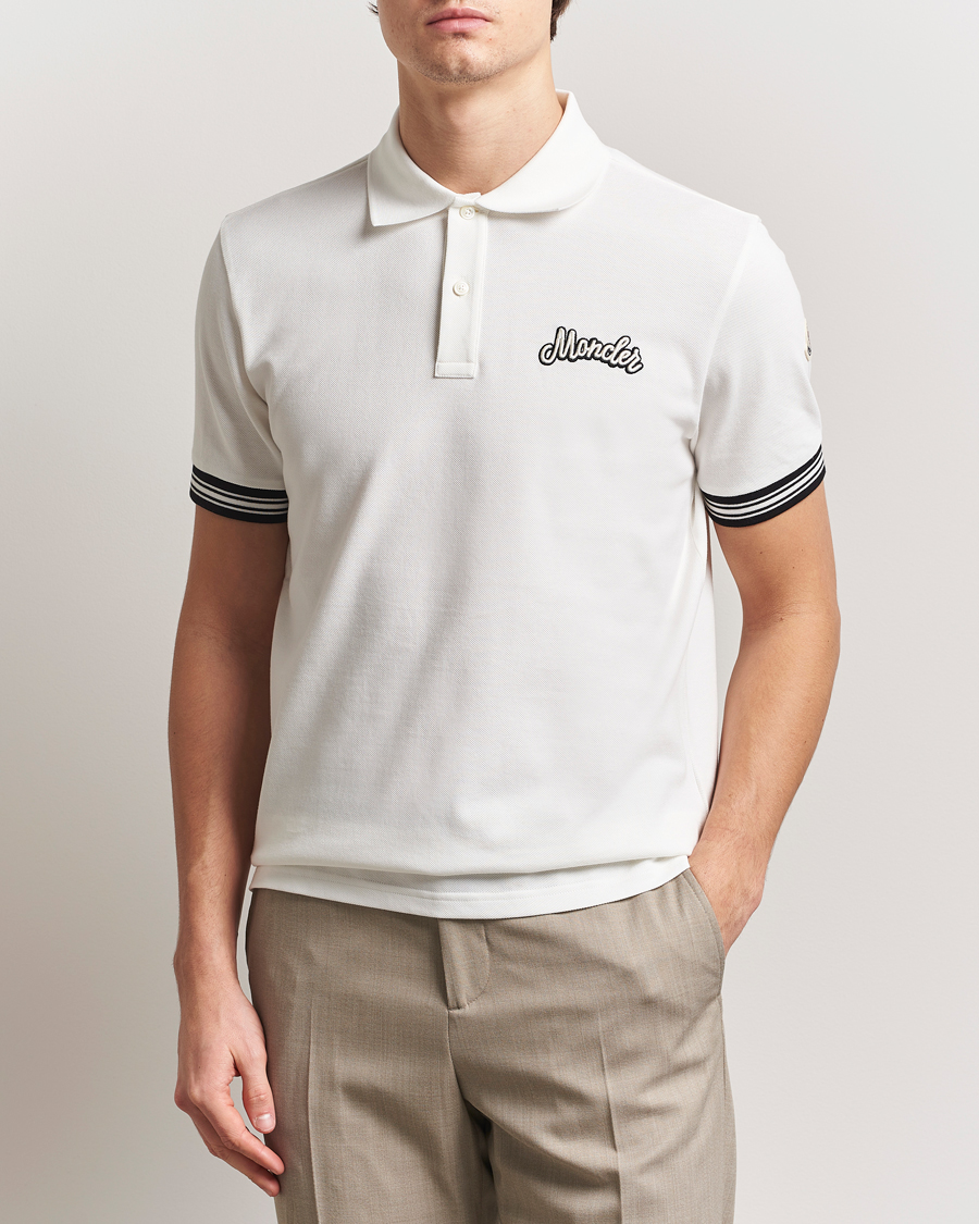 Herren | Poloshirts | Moncler | Letters Logo Polo White