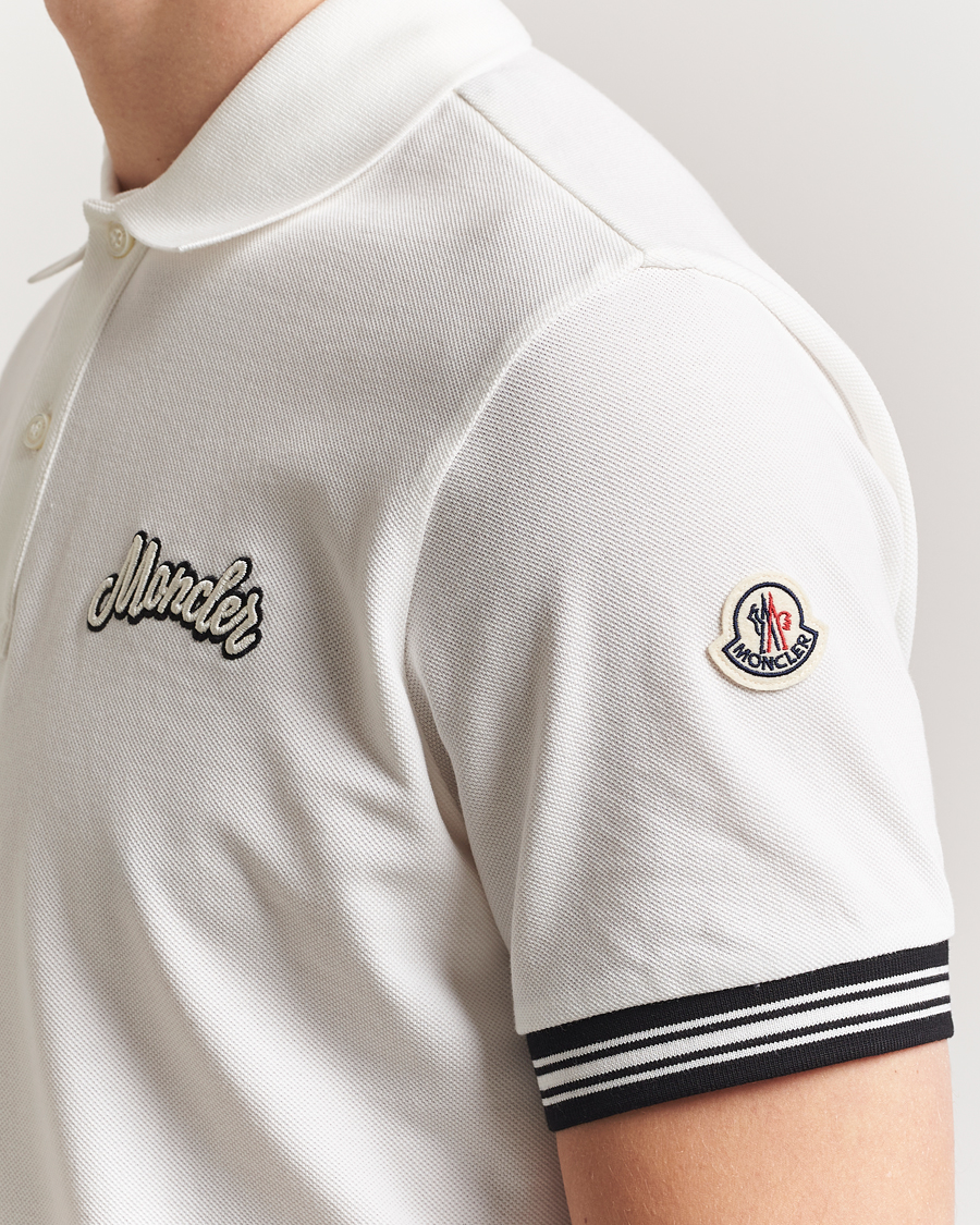 Herren | Poloshirts | Moncler | Letters Logo Polo White