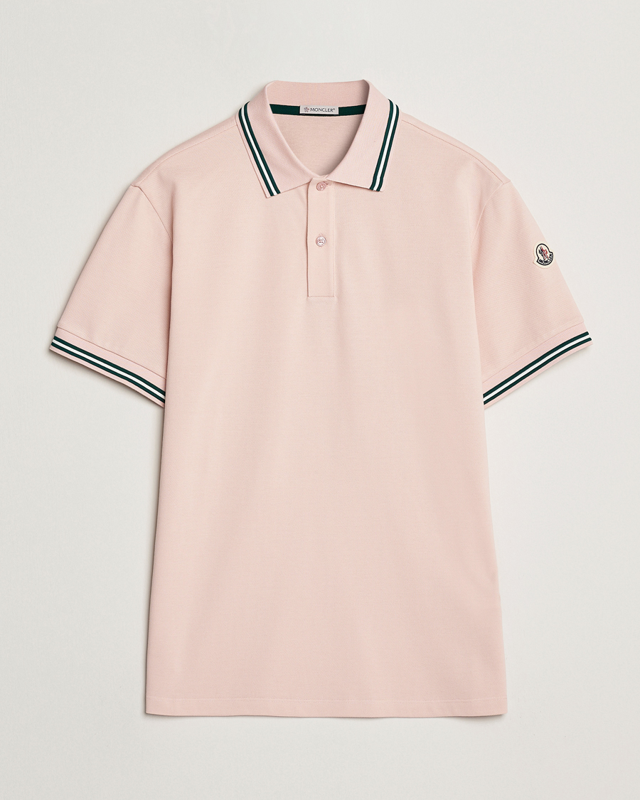 Herren | Poloshirts | Moncler | Contrast Rib Polo Pink