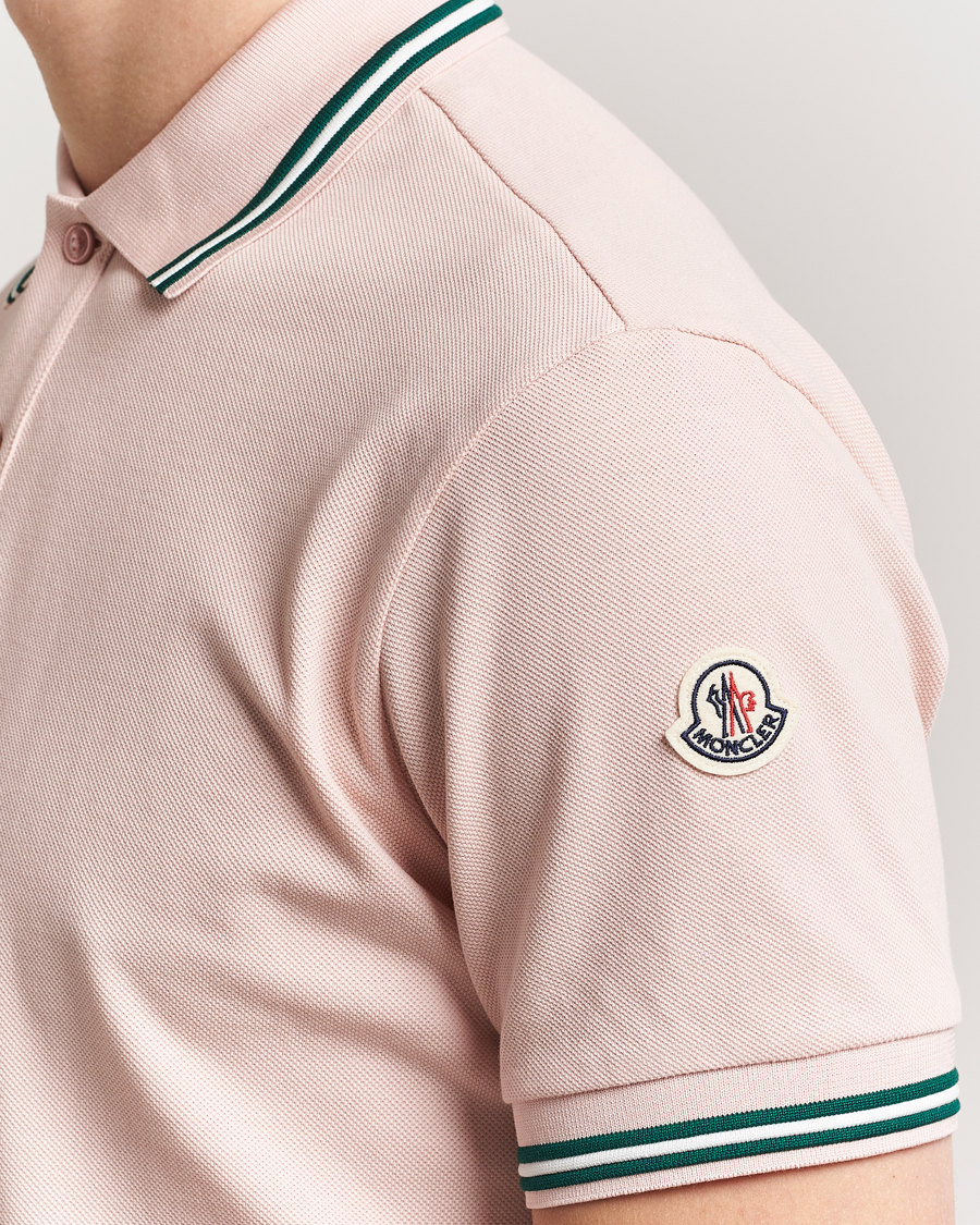 Herren | Poloshirts | Moncler | Contrast Rib Polo Pink