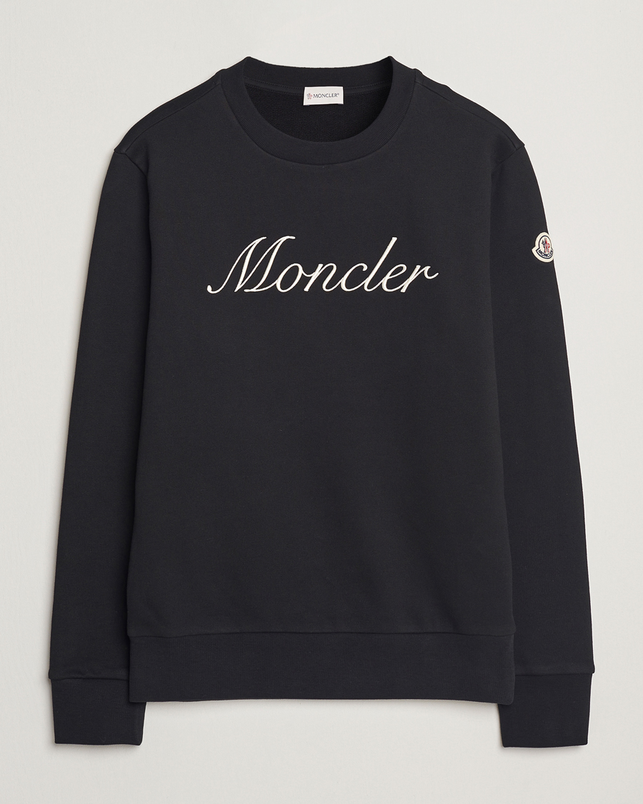 Herren | Pullover | Moncler | Lettering Sweatshirt Black