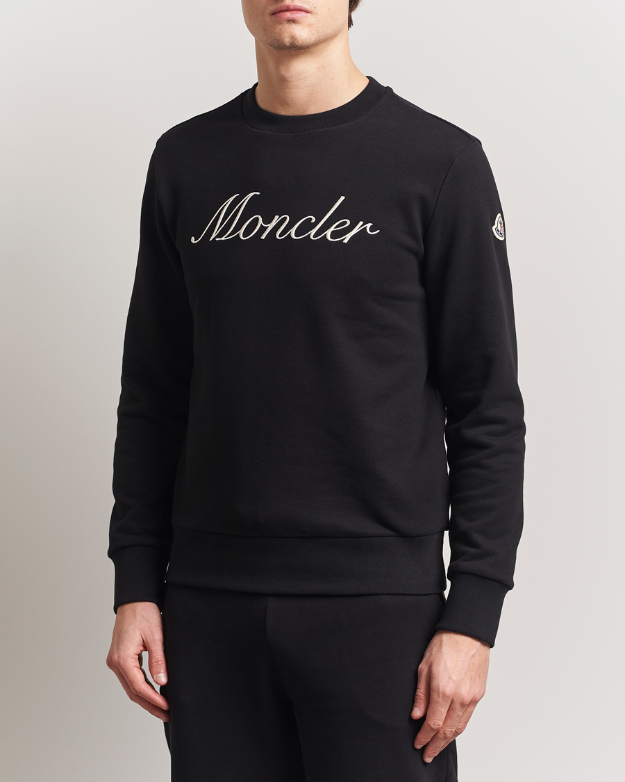 Herren | Pullover | Moncler | Lettering Sweatshirt Black