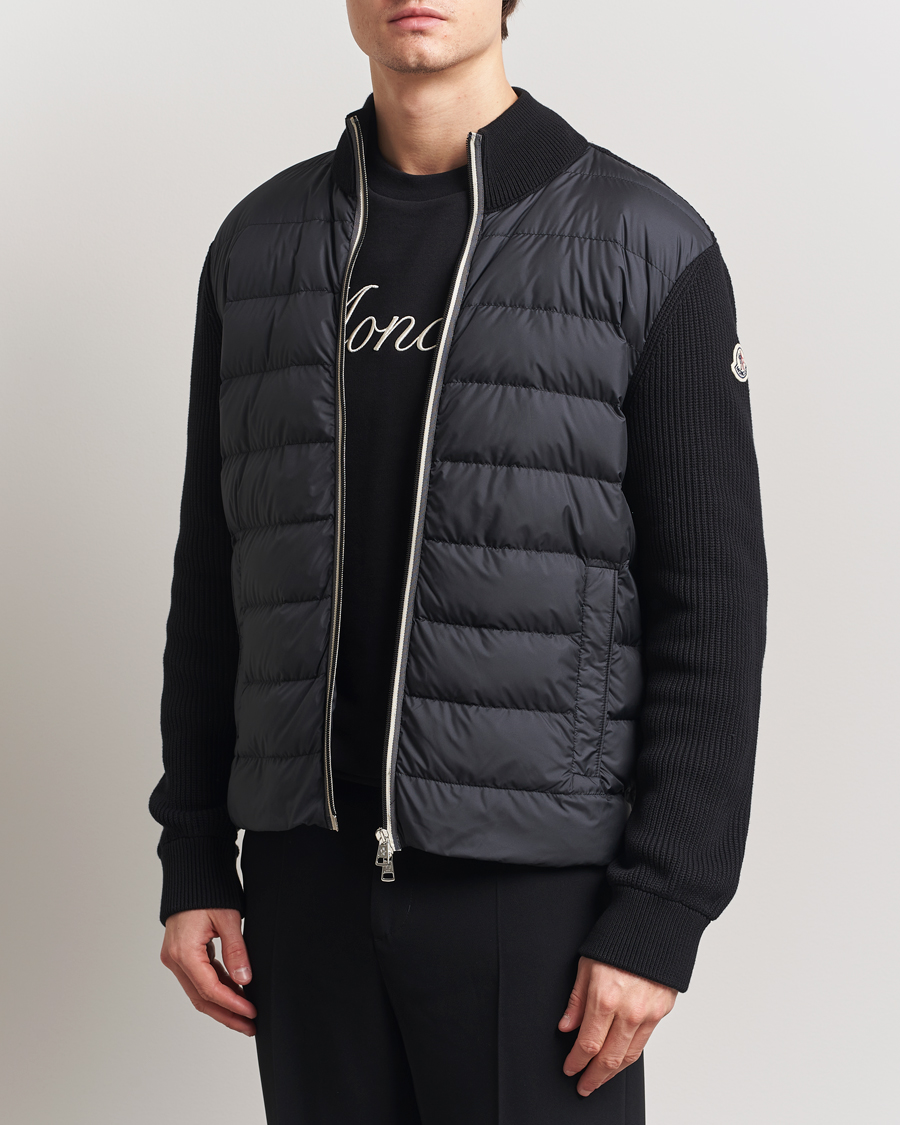 Herren | Pullover | Moncler | Contrast Zip Cardigan Black
