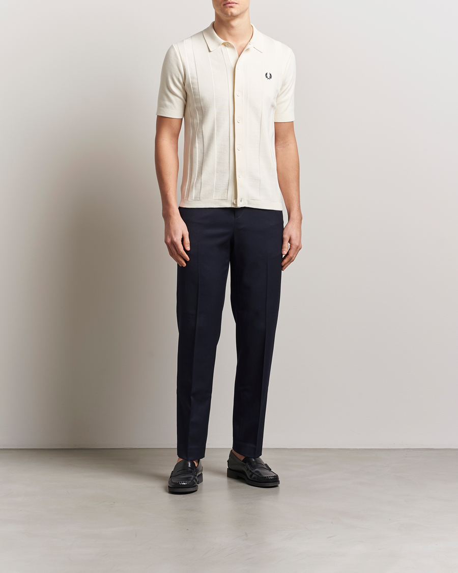 Herren | Hemden | Fred Perry | Knitted Short Sleeve Shirt Ecru
