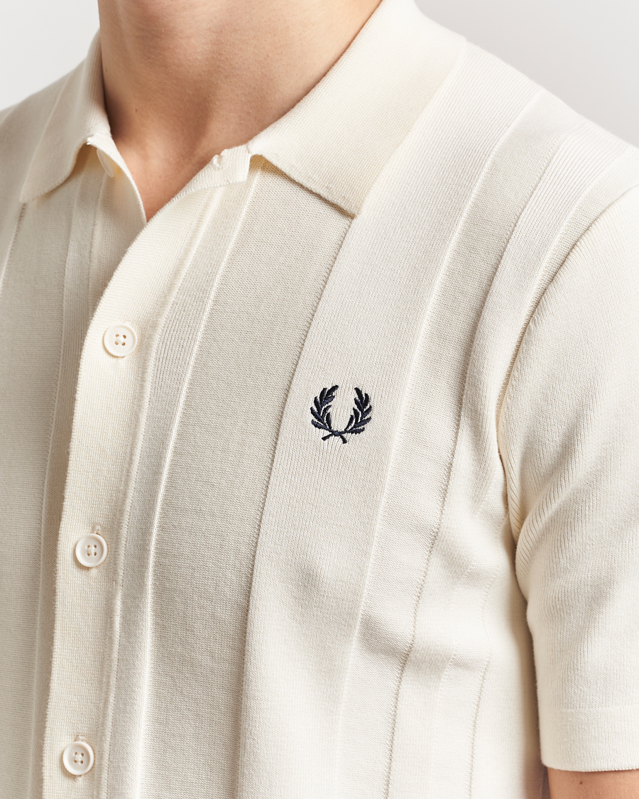 Herren | Hemden | Fred Perry | Knitted Short Sleeve Shirt Ecru