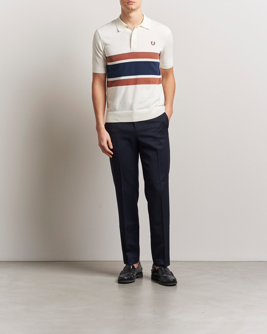 Herren | Poloshirts | Fred Perry | Paneled Knitted Polo Light Ecru