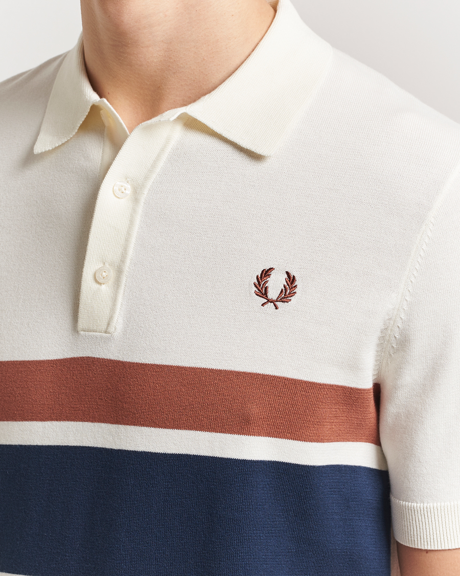 Herren | Poloshirts | Fred Perry | Paneled Knitted Polo Light Ecru