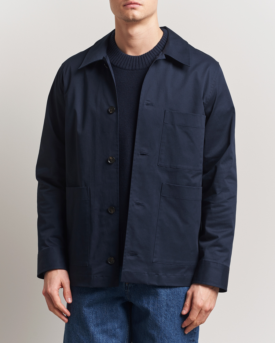 Herren | Hemden | J.Lindeberg | Easton Cotton Overshirt Navy