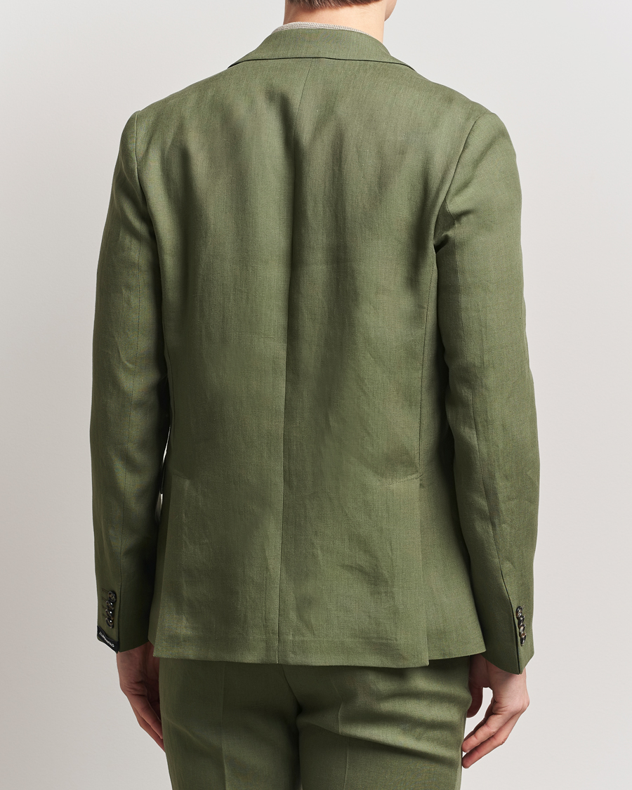 Herren | Sakkos | J.Lindeberg | Elton Unlined Super Linen Blazer Olivinie