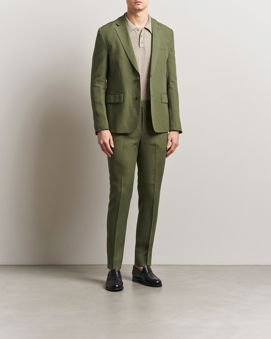Herren | Hosen | J.Lindeberg | Grant Super Linen Pants Olivinie