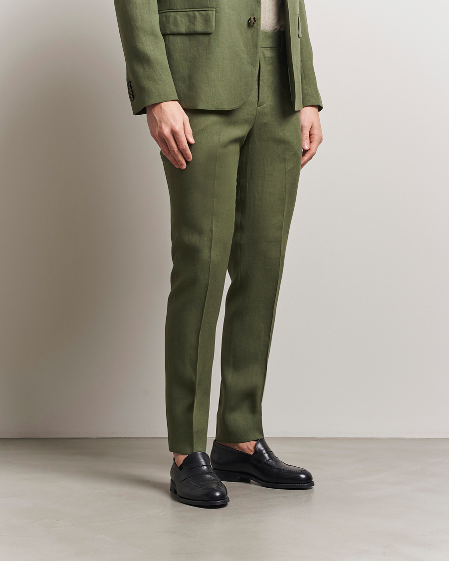 Herren | Hosen | J.Lindeberg | Grant Super Linen Pants Olivinie