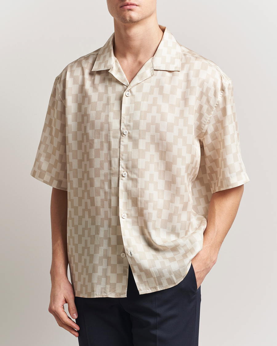 Herren | Hemden | J.Lindeberg | Ellis Stack Bridge Print Shirt Moonbeam