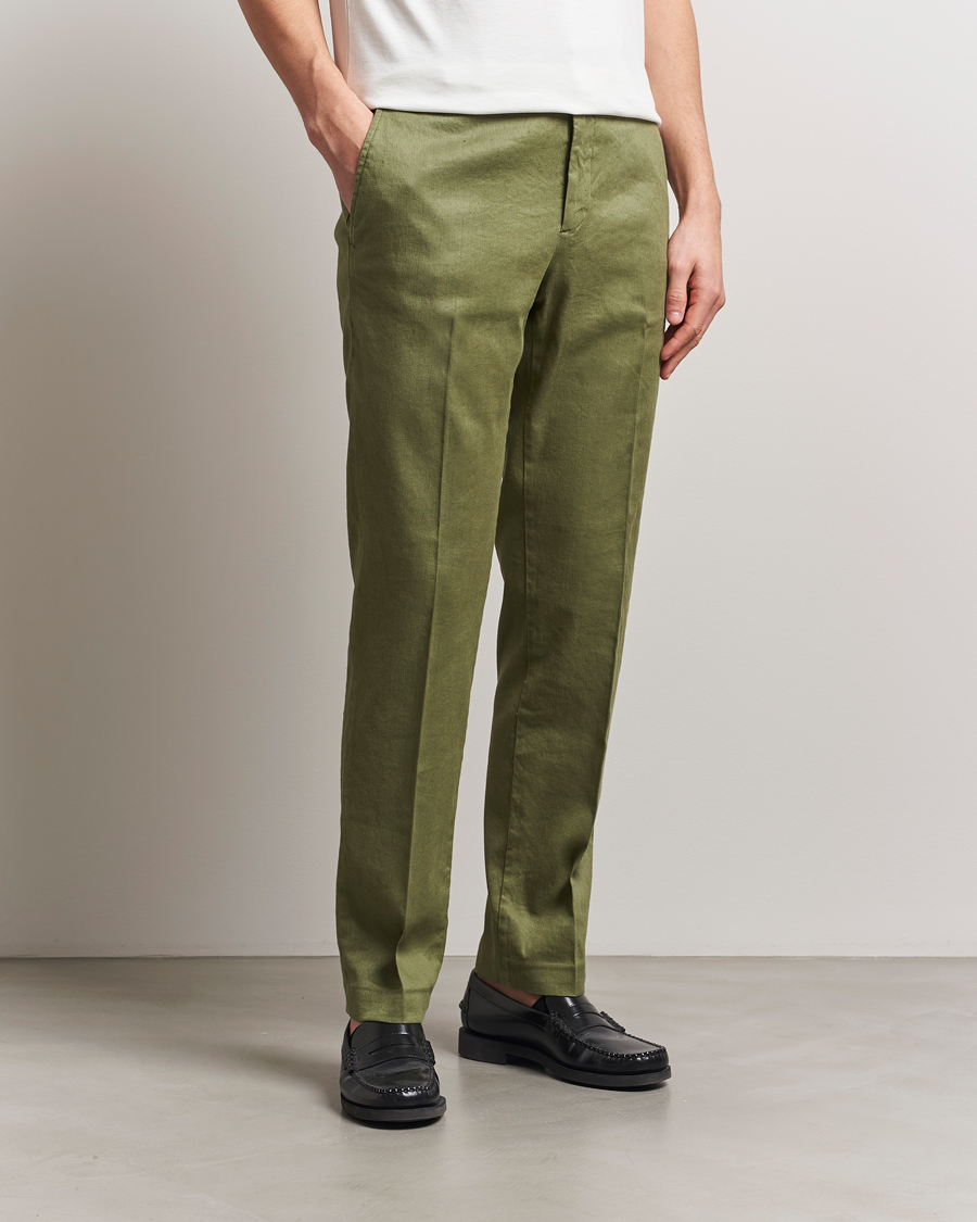 Herren | Hosen | J.Lindeberg | Lois Linen Stretch Pants Olivinie