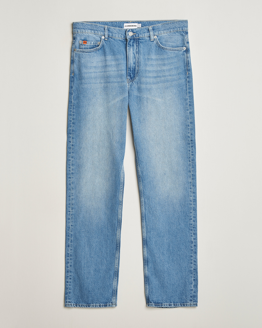 Herren | Jeans | J.Lindeberg | Cody Washed Reg Jeans Light Blue