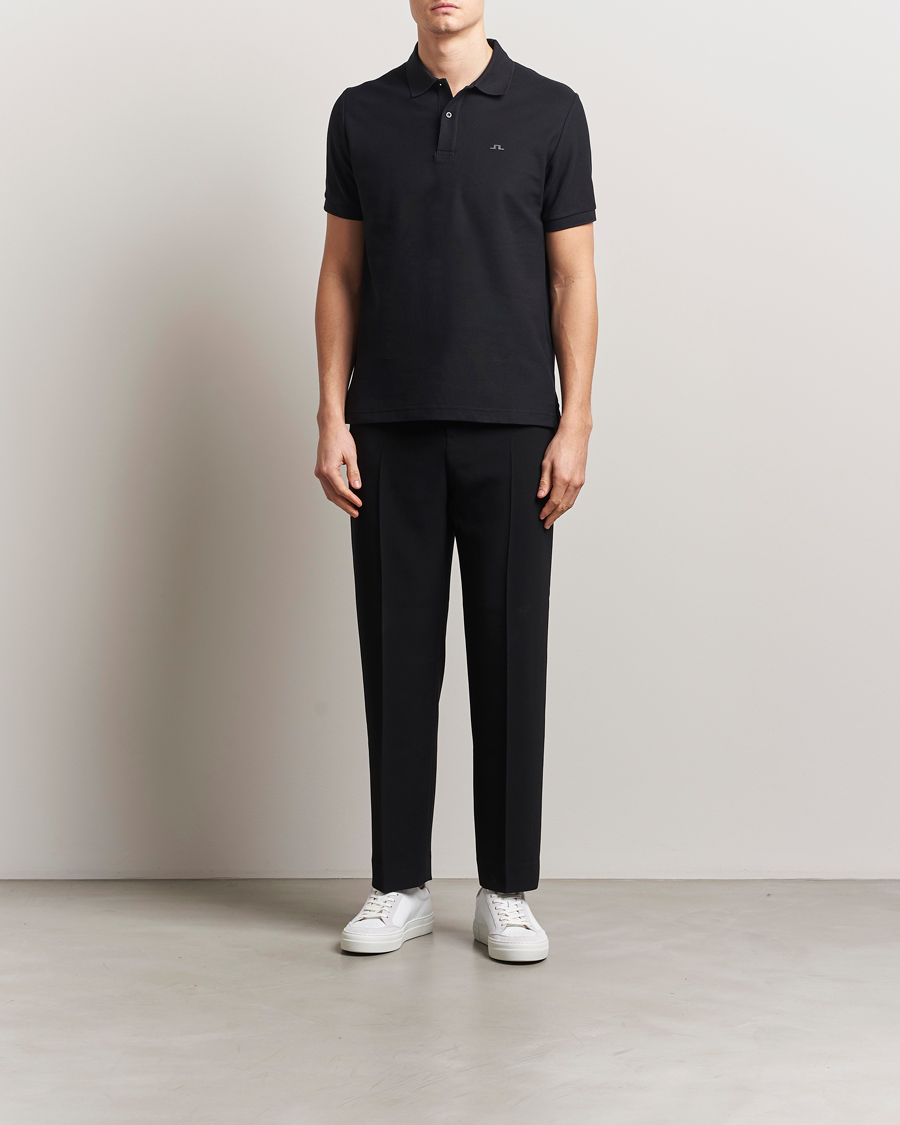 Herren | Poloshirts | J.Lindeberg | Rudy Polo Pique Black
