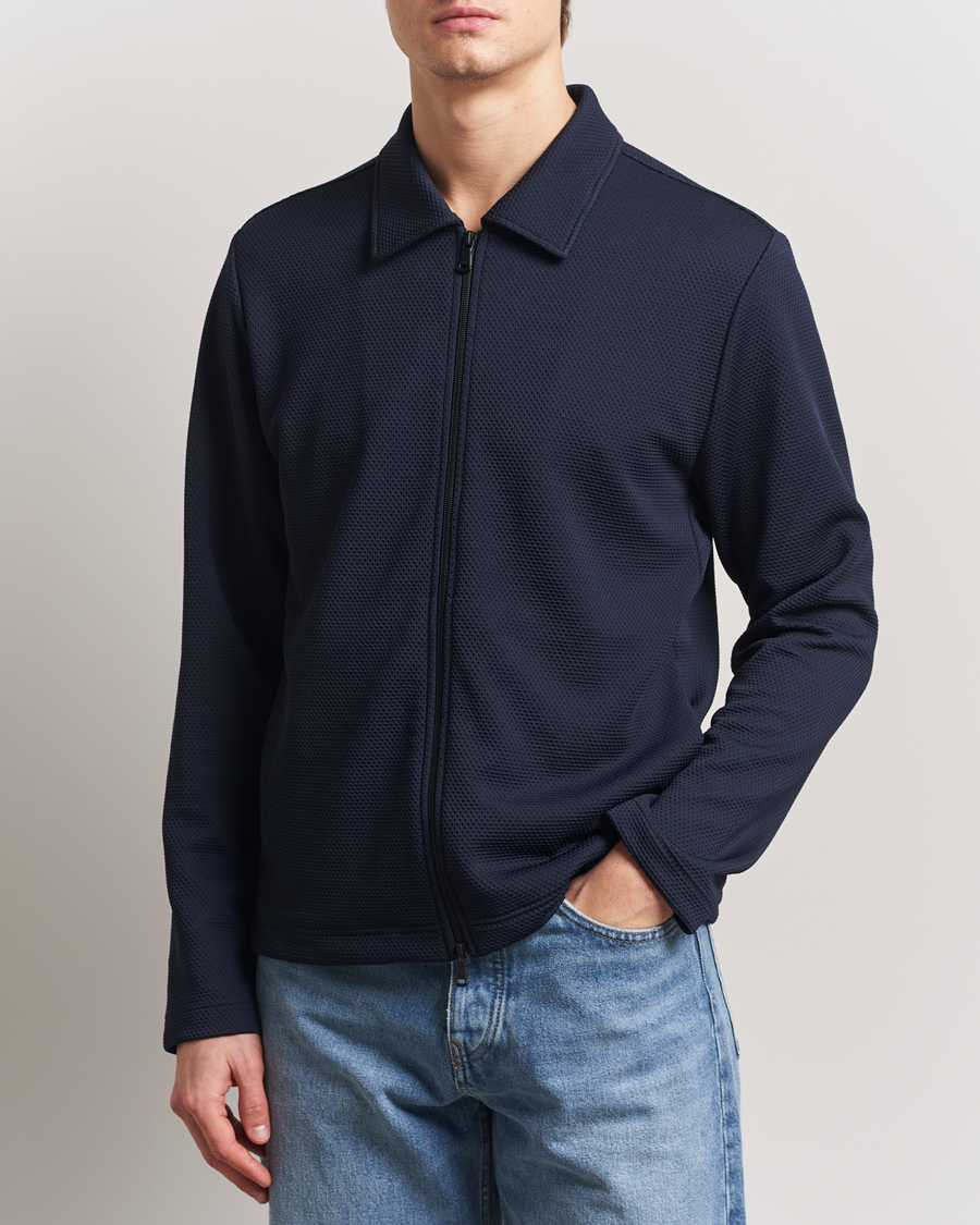 Herren | Pullover | J.Lindeberg | Lansa Jersey Zip Jacket Navy