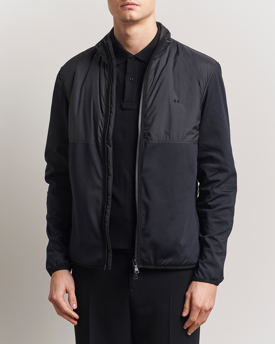 Herren | Pullover | J.Lindeberg | Dalin Hybrid Jacket Black