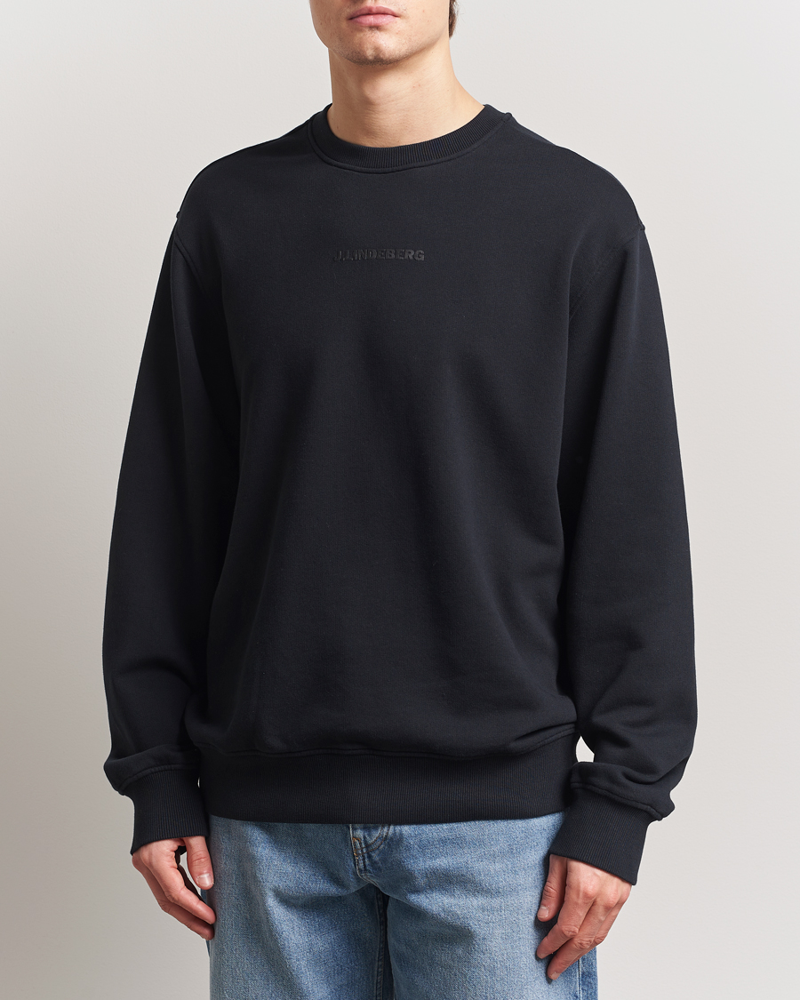 Herren | Pullover | J.Lindeberg | Callan Cotton Crew Neck Black