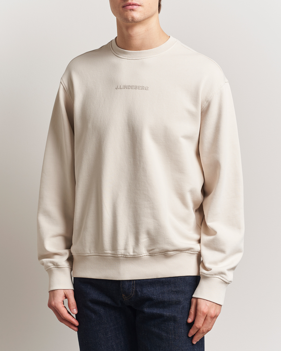 Herren | Pullover | J.Lindeberg | Callan Cotton Crew Neck Moonbeam