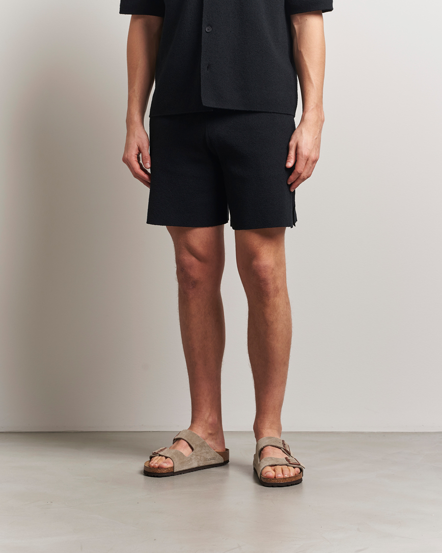 Herren | Shorts | J.Lindeberg | Simon Knitted Boucle Shorts Black