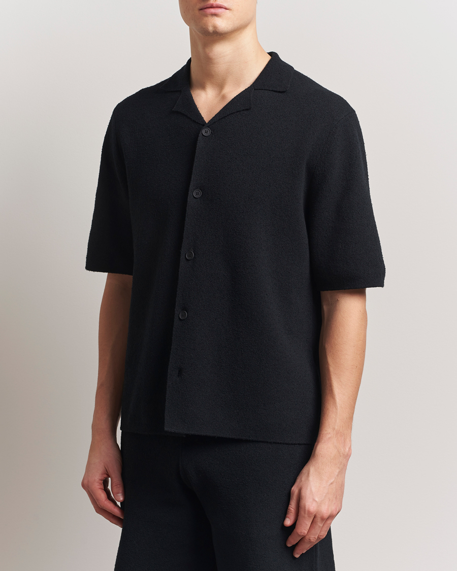 Herren | Hemden | J.Lindeberg | Sal Knitted Boucle Shirt Black