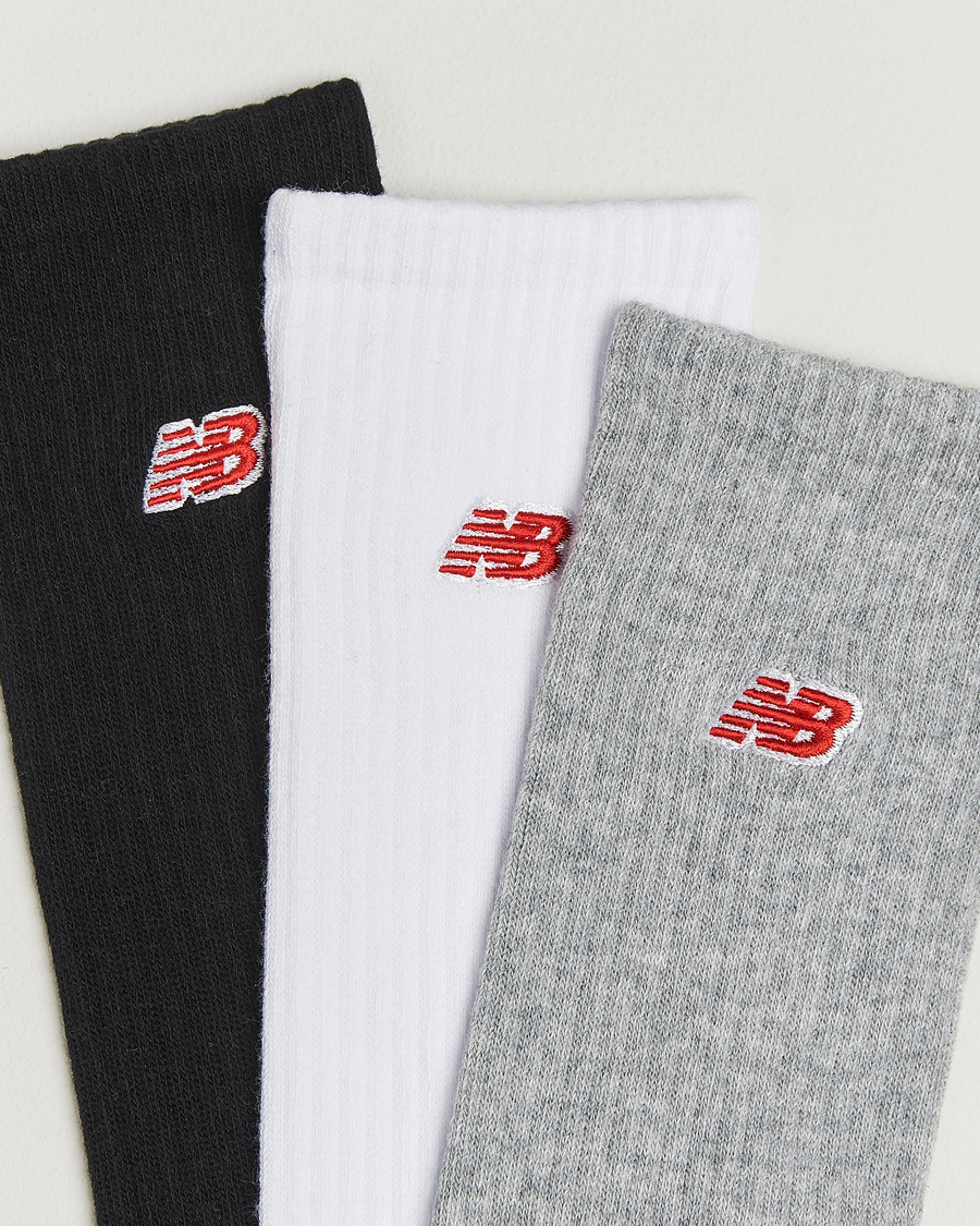 Herren | Unterwäsche | New Balance | 3-Pack Patch Logo Socks White/Grey/Black