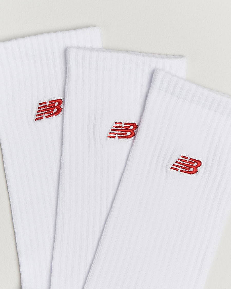 Herren | Unterwäsche | New Balance | 3-Pack Patch Logo Socks White