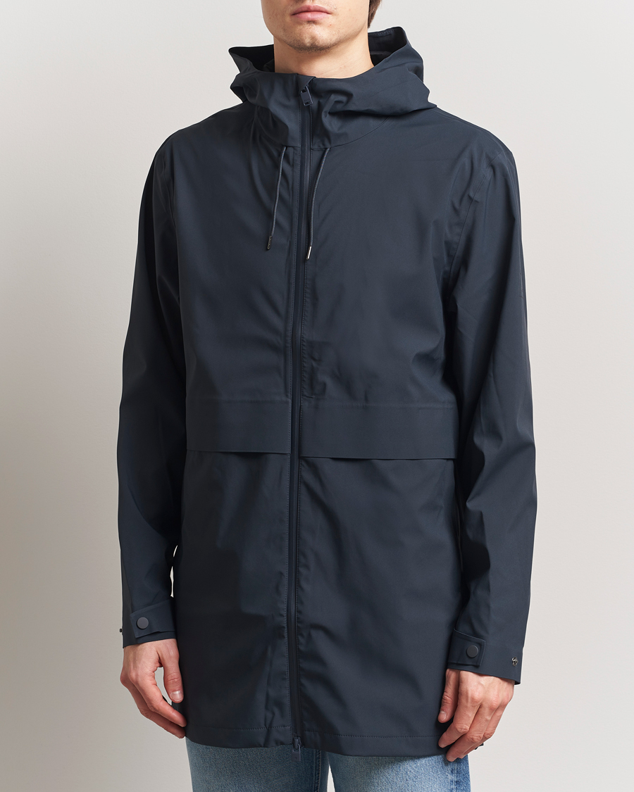 Herren | Jacken | RAINS | Suva Hooded Waterproof Long Jacket Navy