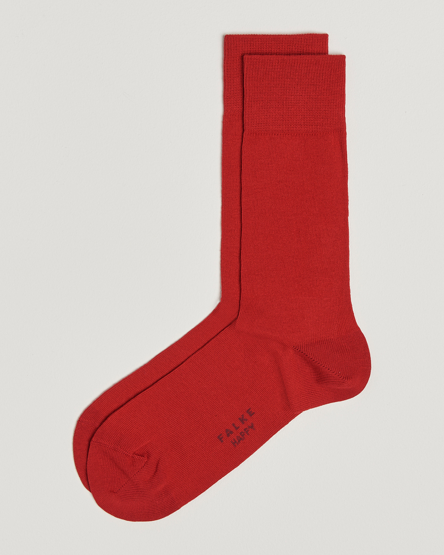 Herren | Unterwäsche | Falke | Happy 2-Pack Cotton Socks Scarlet