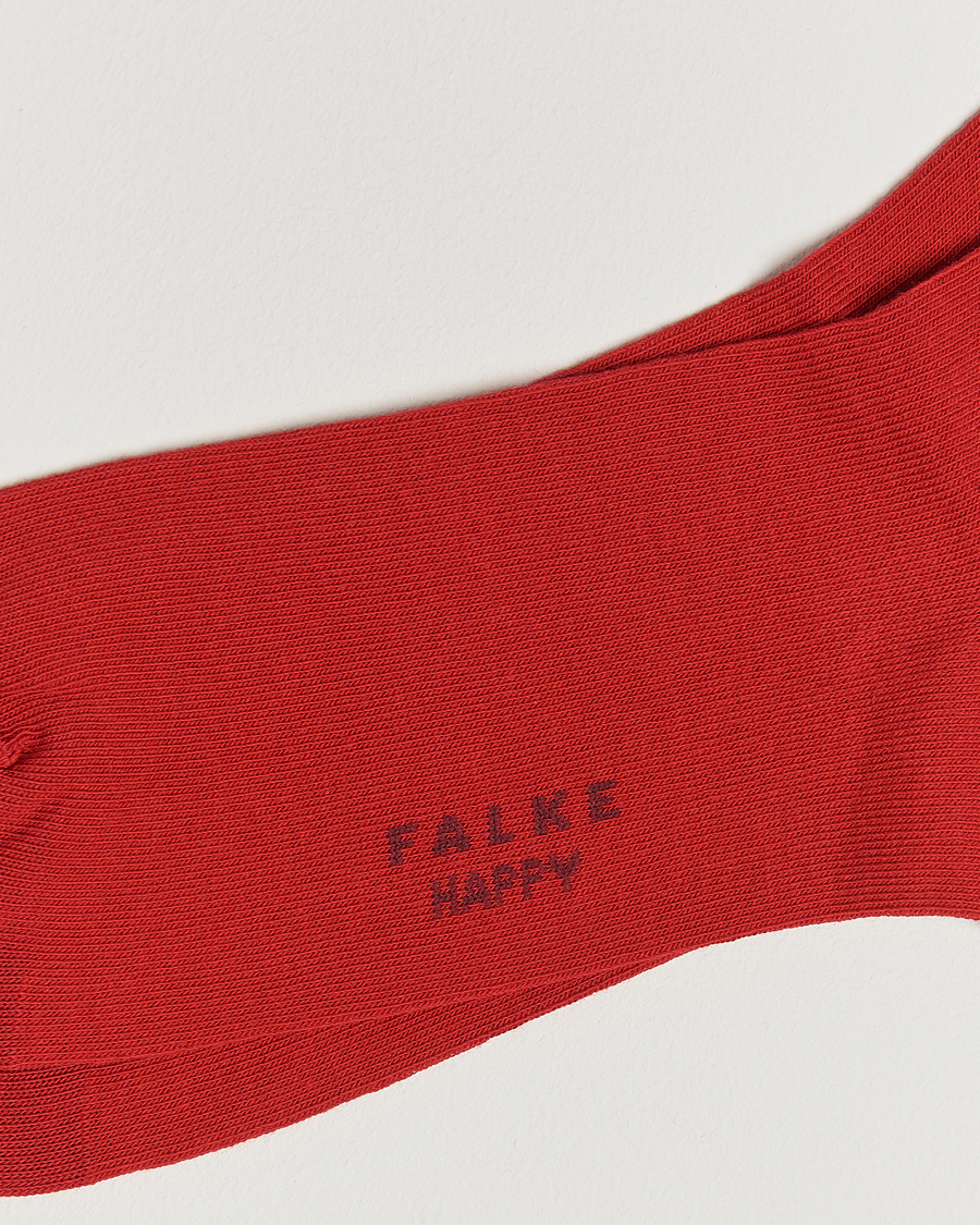 Herren | Unterwäsche | Falke | Happy 2-Pack Cotton Socks Scarlet