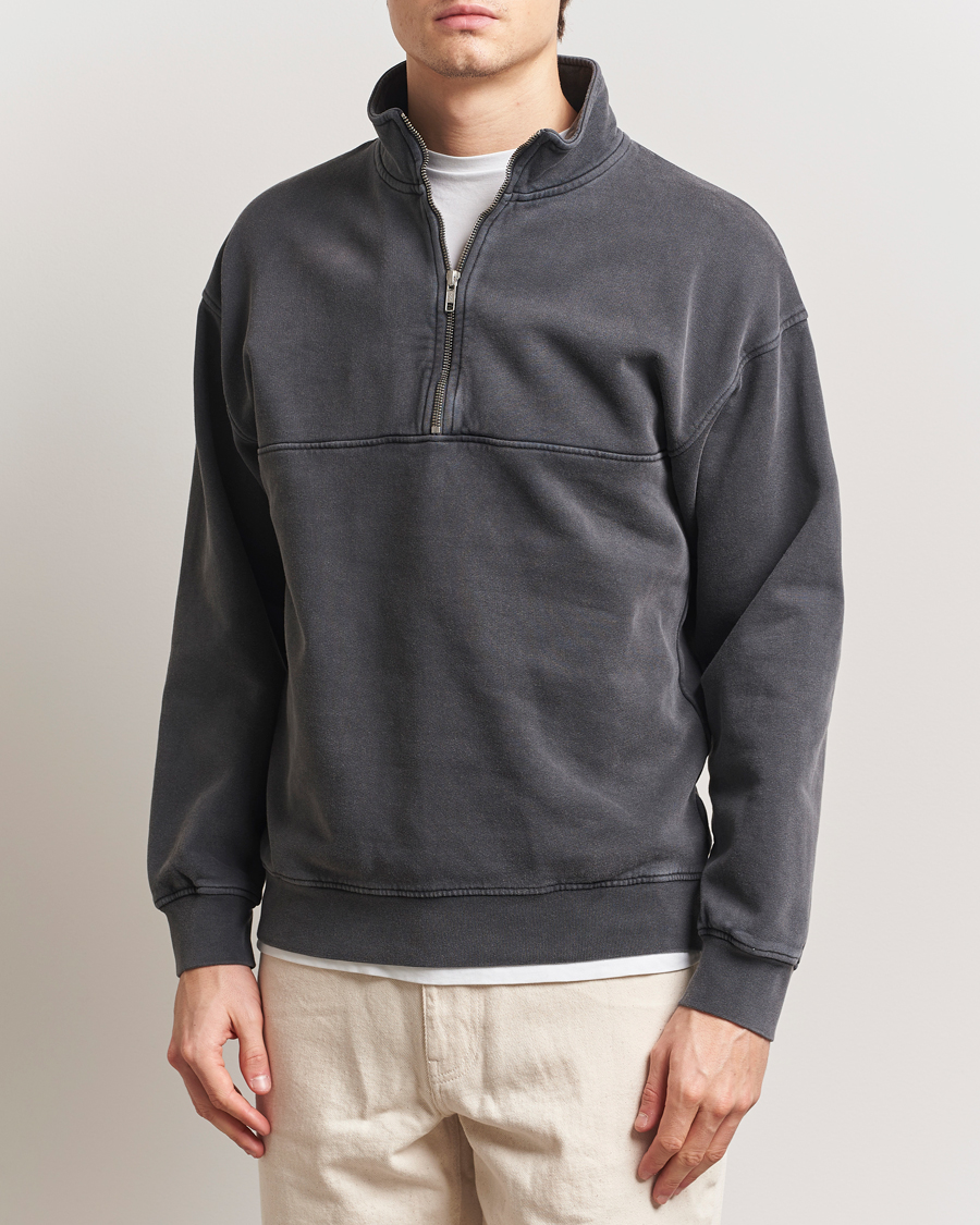 Herren | Pullover | Colorful Standard | Classic Organic Half-Zip Faded Black