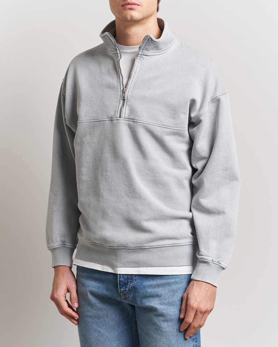Herren | Pullover | Colorful Standard | Classic Organic Half-Zip Faded Grey