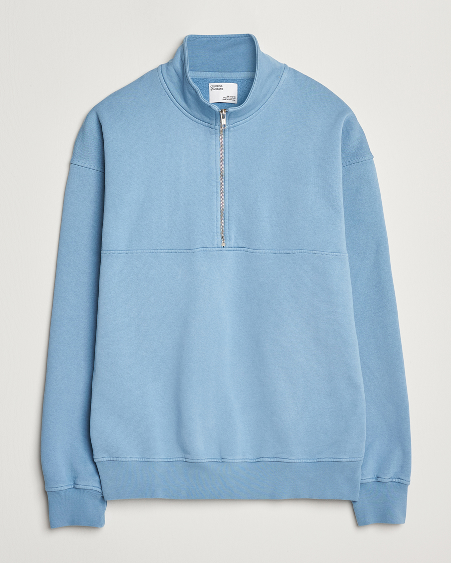 Herren | Pullover | Colorful Standard | Classic Organic Half-Zip Seaside Blue