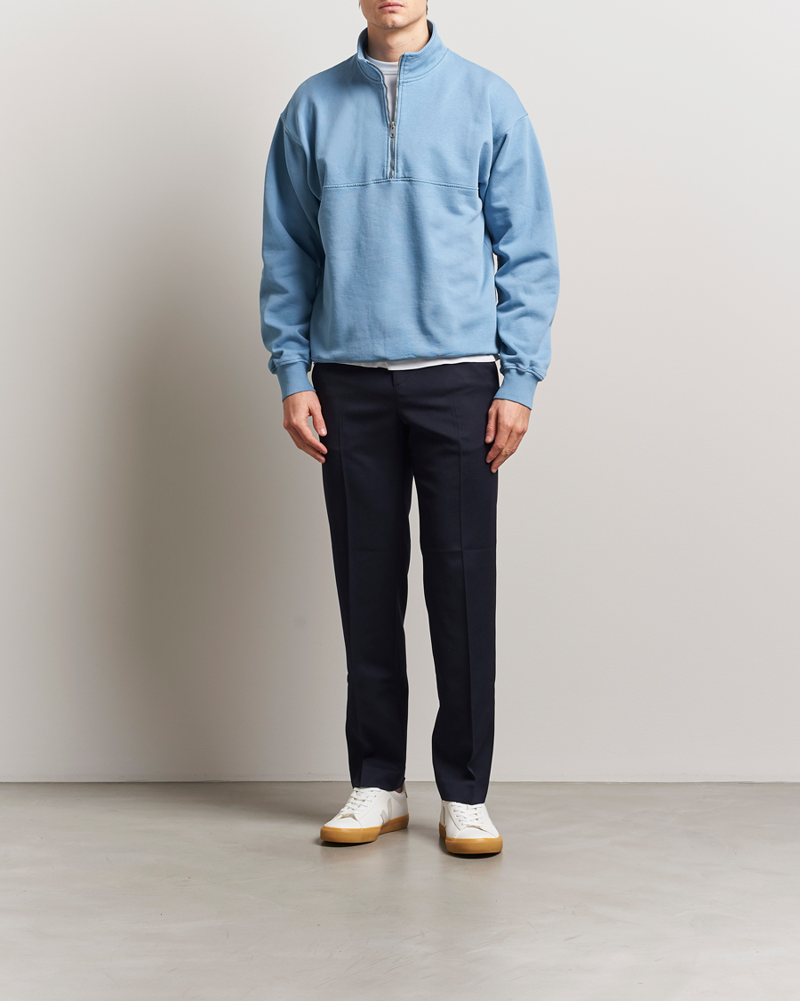 Herren | Pullover | Colorful Standard | Classic Organic Half-Zip Seaside Blue