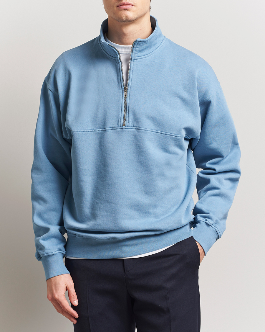 Herren | Pullover | Colorful Standard | Classic Organic Half-Zip Seaside Blue