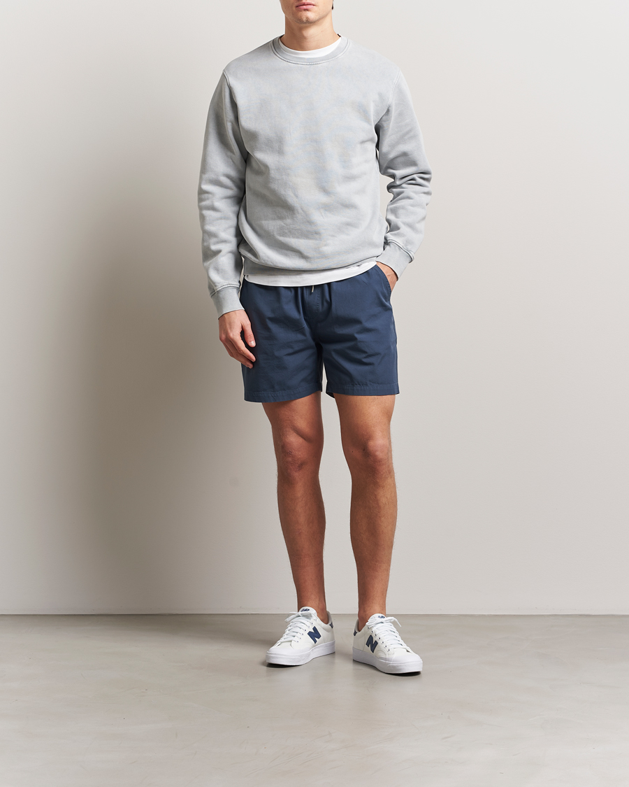 Herren | Shorts | Colorful Standard | Classic Organic Twill Drawstring Shorts Petrol Blue
