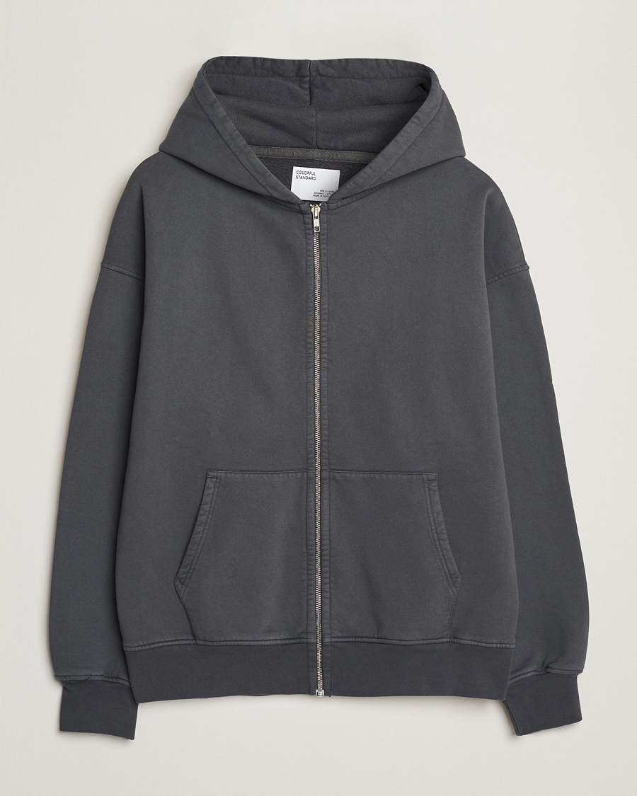 Herren | Pullover | Colorful Standard | Organic Full Zip Hoodie Lava Grey