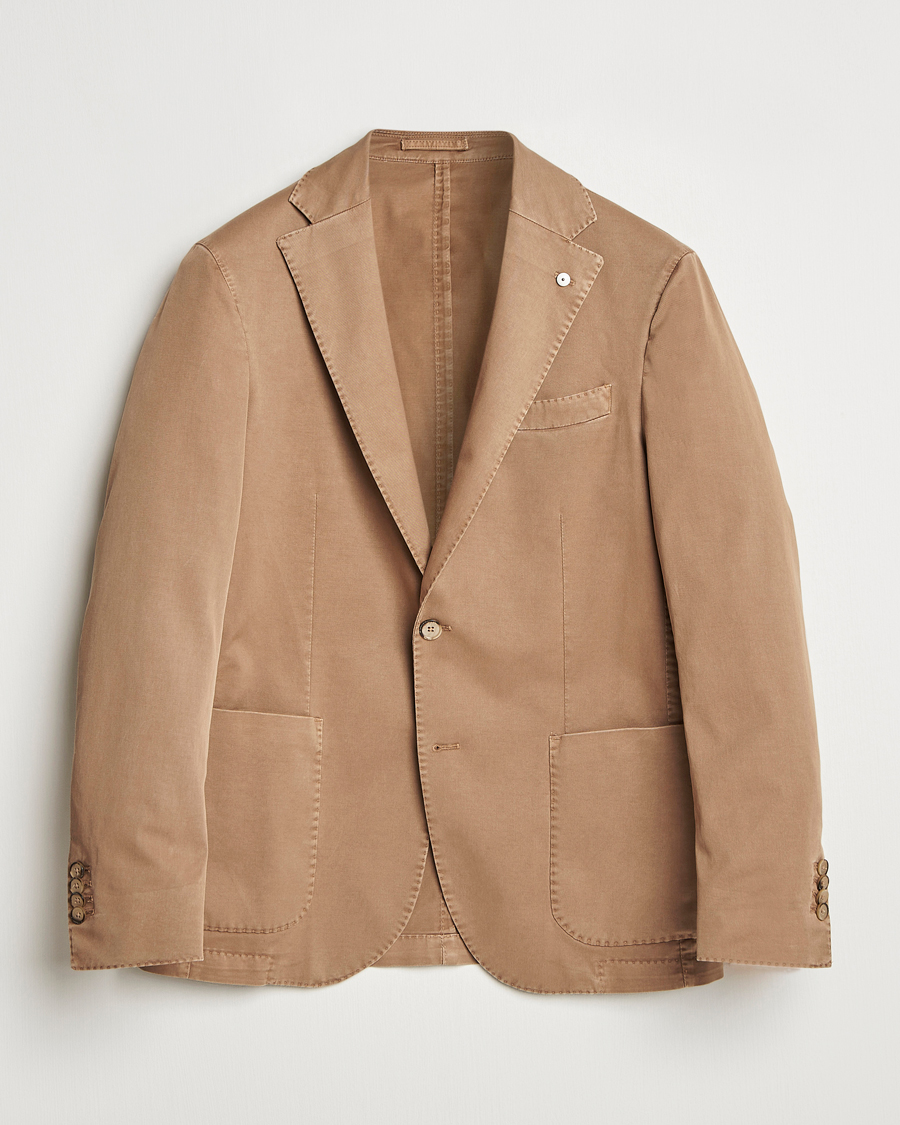 Herren | Sakkos | L.B.M. 1911 | Jack Regular Fit Cotton Stretch Blazer Taupe