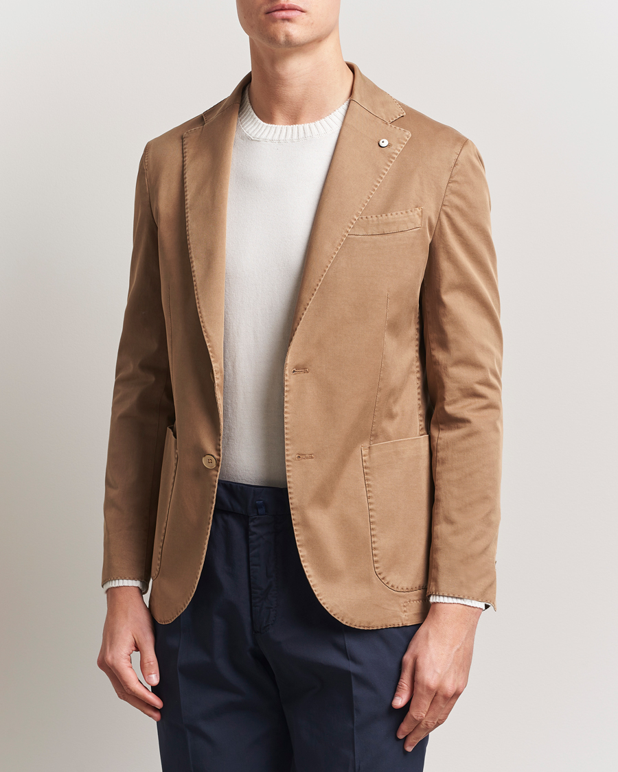 Herren | Sakkos | L.B.M. 1911 | Jack Regular Fit Cotton Stretch Blazer Taupe