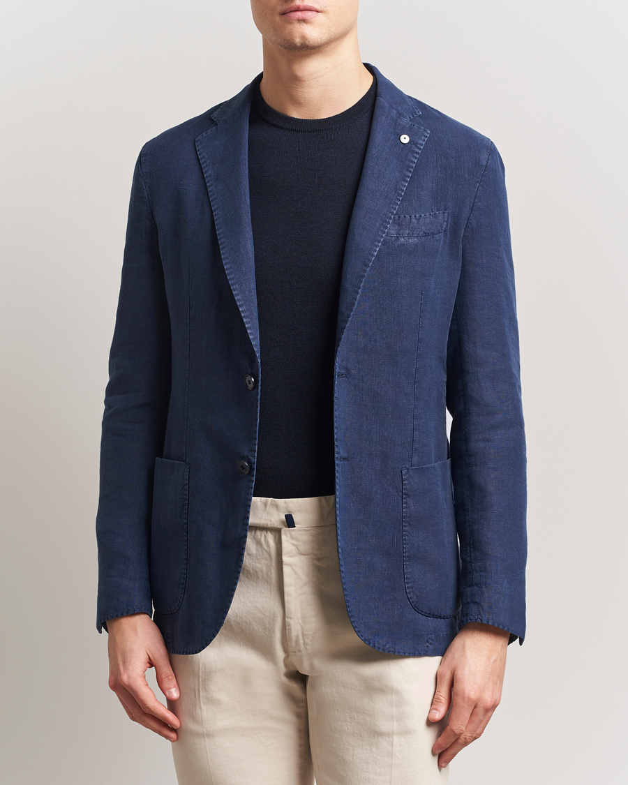 Herren | Sakkos | L.B.M. 1911 | Jack Regular Fit Linen Blazer Navy