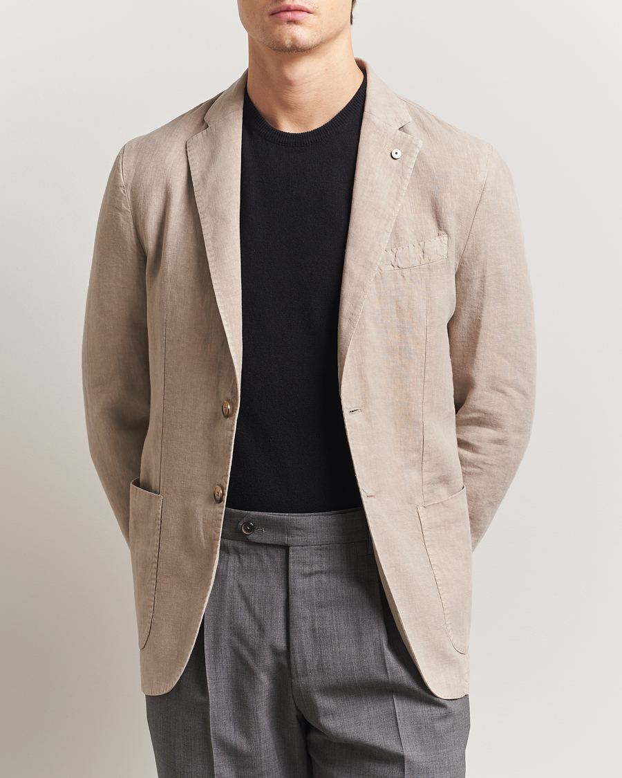 Herren | Sakkos | L.B.M. 1911 | Jack Regular Fit Linen Blazer Beige