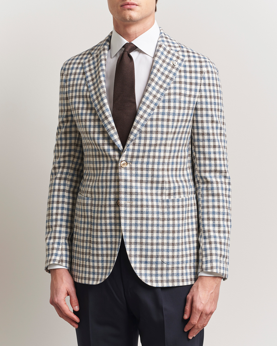 Herren | Sakkos | L.B.M. 1911 | Jack Regular Fit Checked Blazer Blue/Brown