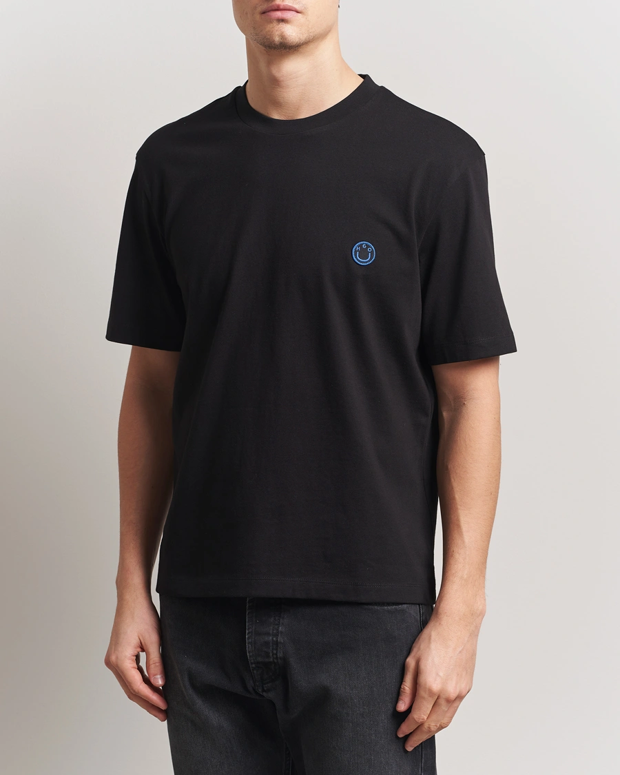 Herren | T-Shirts | HUGO | Niley Smiley Logo T-Shirt Black